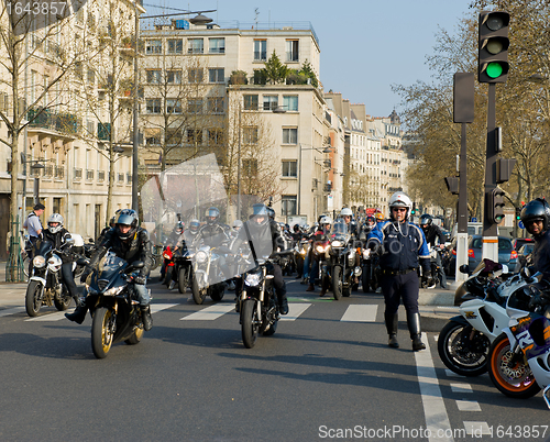 Image of Bikers' manifestation in Paris