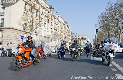 Image of Bikers' manifestation in Paris