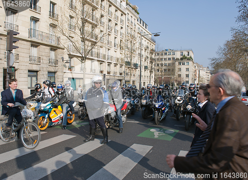 Image of Bikers' manifestation in Paris