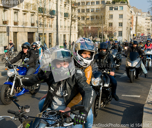 Image of Bikers' manifestation in Paris