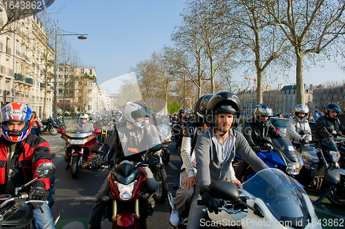 Image of Bikers' manifestation in Paris