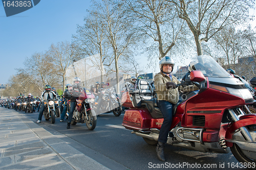 Image of Bikers' manifestation in Paris