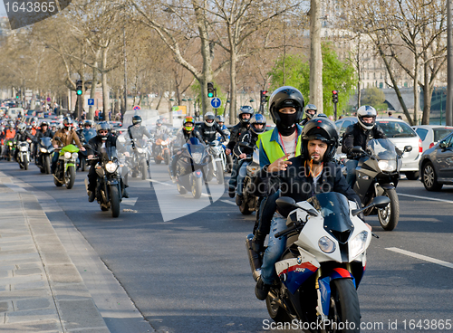 Image of Bikers' manifestation in Paris