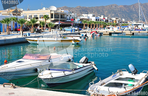 Image of Beautiful harbor of a Greek town