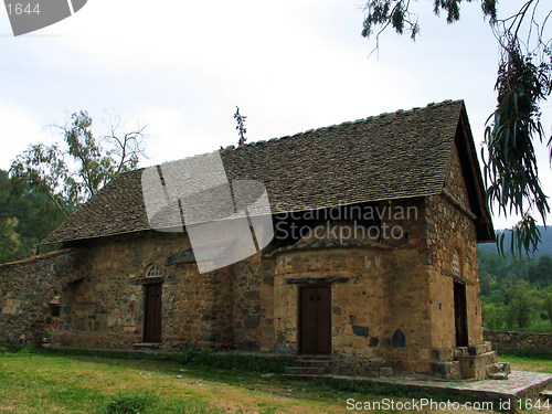 Image of Church in nature. St. Mary's. Asinou. Cyprus