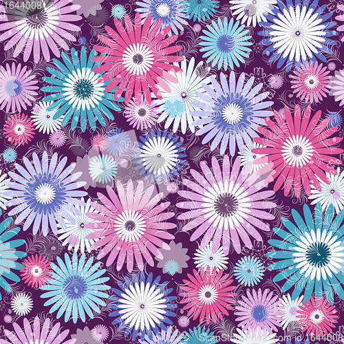 Image of Seamless floral vivid pattern