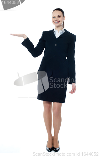 Image of Full length of businesswoman showing copyspace