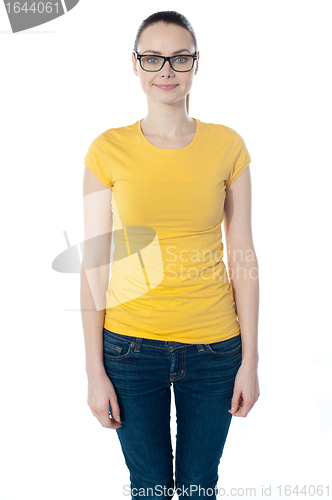 Image of Smiling young woman in glasses