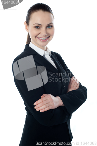 Image of Portriat of corporate lady, smiling