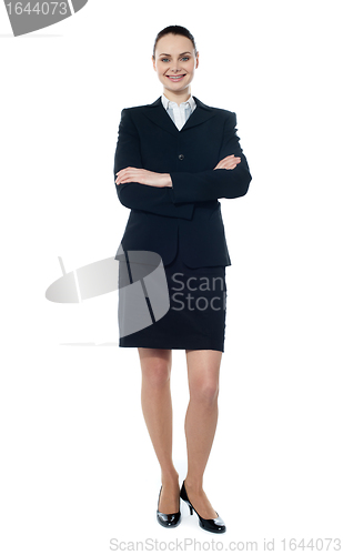 Image of Full length of beautiful businesswoman