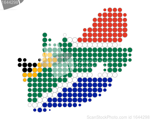 Image of Map and flag of South Africa