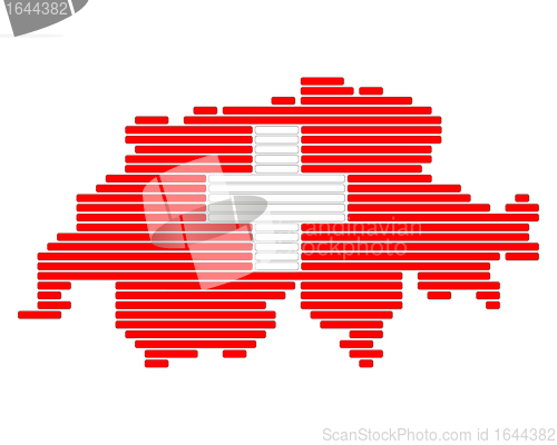 Image of Map and flag of Switzerland