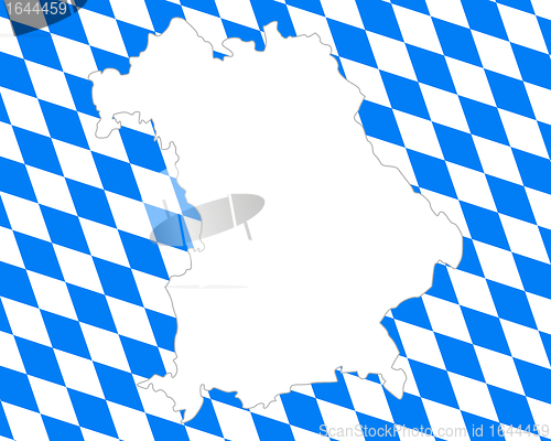 Image of Map and flag of Bavaria