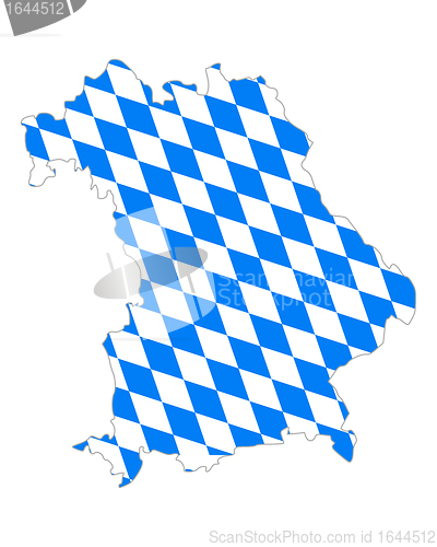 Image of Map and flag of Bavaria