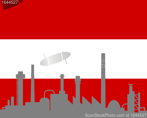 Image of Industry and flag of Austria