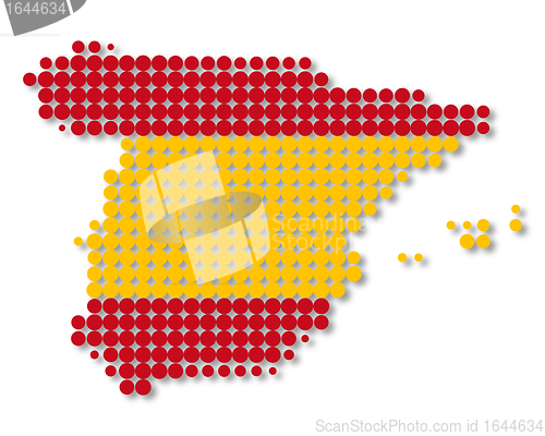 Image of Map and flag of Spain
