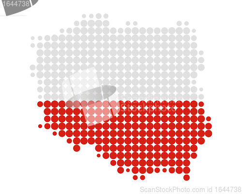 Image of Map and flag of Poland
