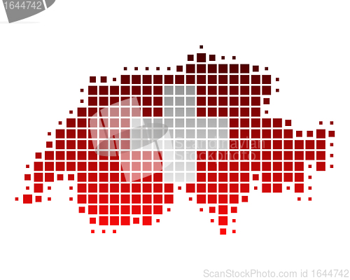 Image of Map and flag of Switzerland