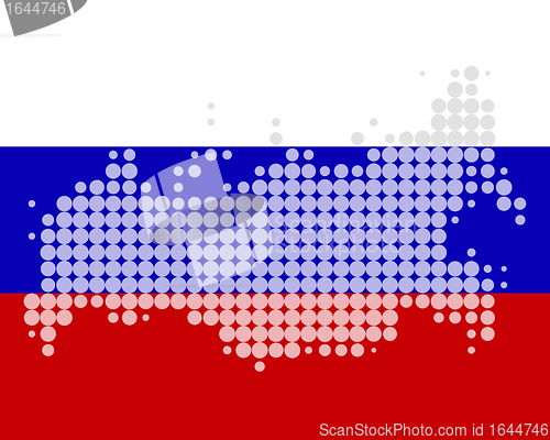 Image of Map and flag of Russia