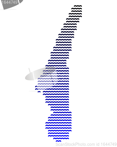 Image of Map of Lake Starnberg, Bavaria