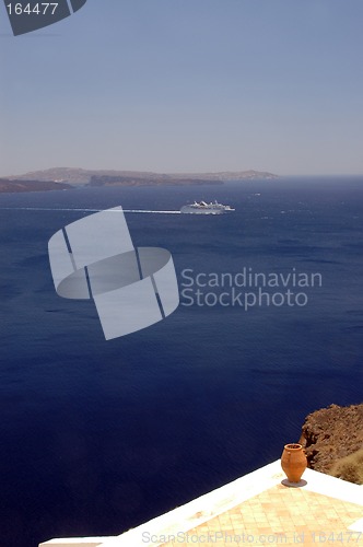 Image of incredible santorini island view greece