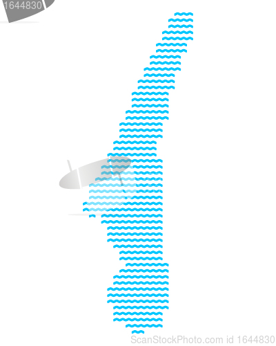 Image of Map of Lake Starnberg, Bavaria