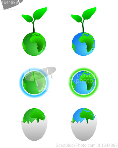 Image of Green earth symbols