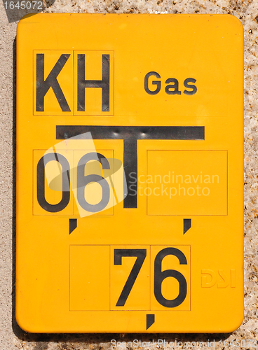 Image of Gas pipe sign