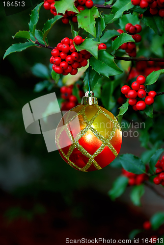 Image of Holly Berries Christmas Ornament