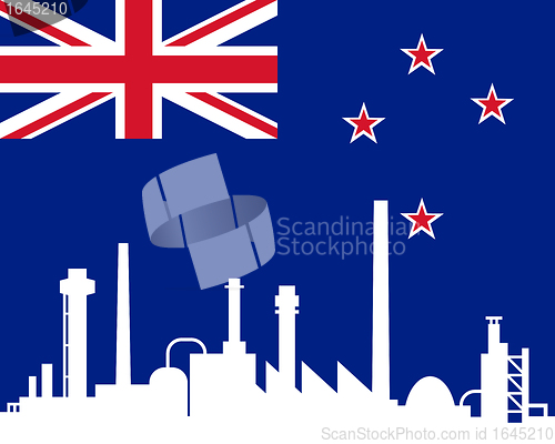 Image of Industry and flag of New Zealand