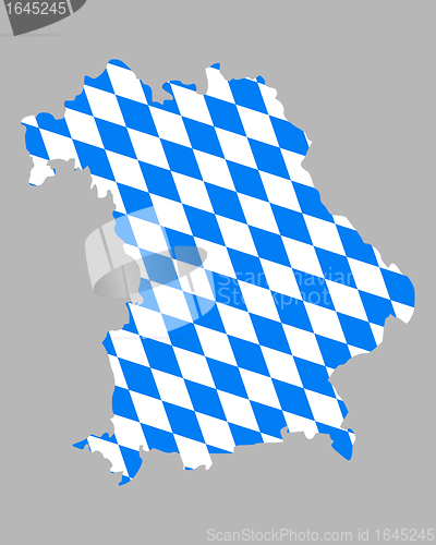 Image of Map and flag of Bavaria