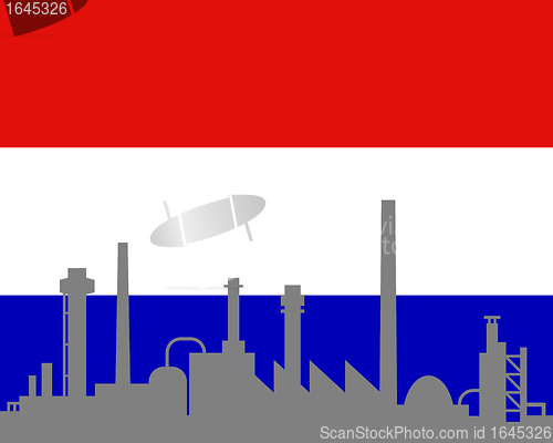 Image of Industry and flag of the Netherlands