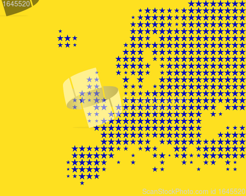 Image of Map and flag of Europe