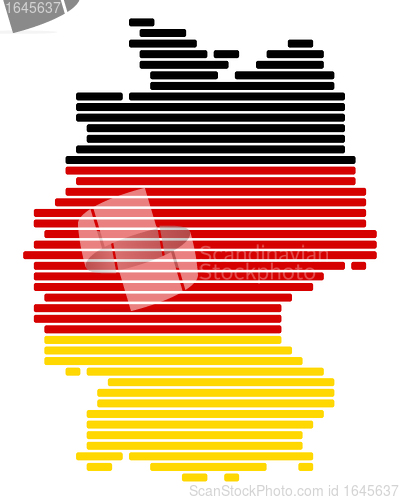 Image of Map and flag of Germany