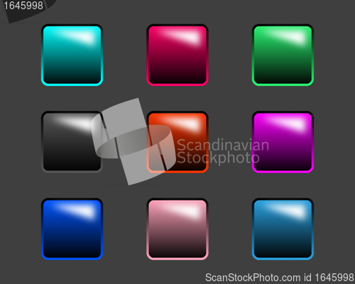 Image of Glossy buttons fro dark backgrounds