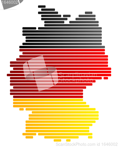 Image of Map and flag of Germany