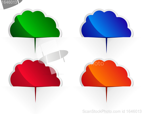 Image of Glossy cloud labels