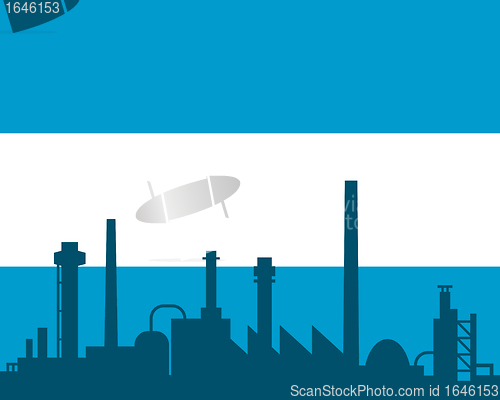 Image of Industry and flag of Argentina
