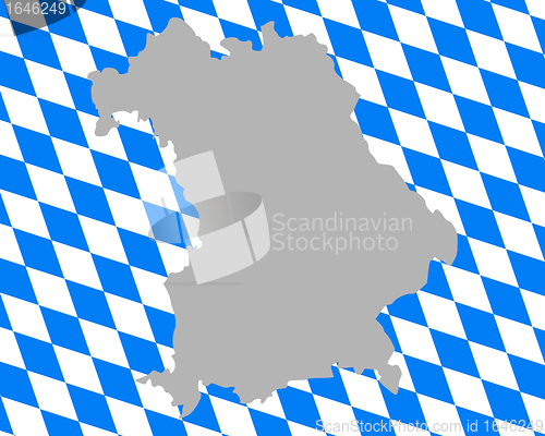 Image of Map and flag of Bavaria