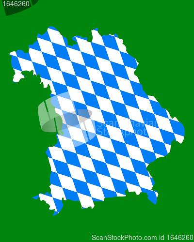 Image of Map and flag of Bavaria