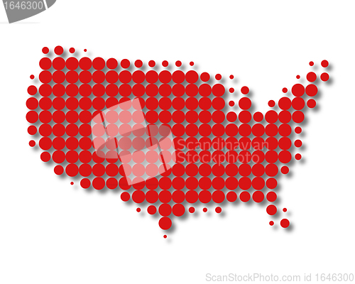 Image of Map of United States of America
