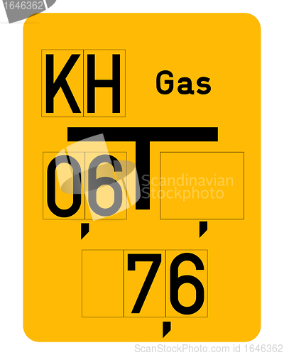 Image of Gas pipe sign