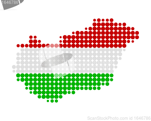 Image of Map and flag of Hungary