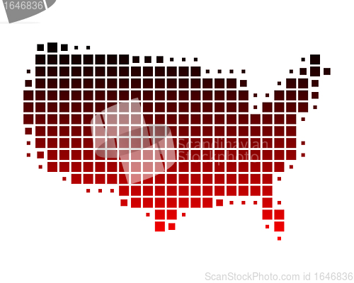 Image of Map of United States of America