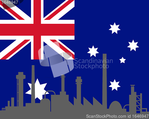 Image of Industry and flag of Australia