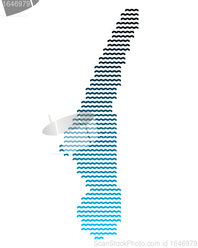 Image of Map of Lake Starnberg, Bavaria