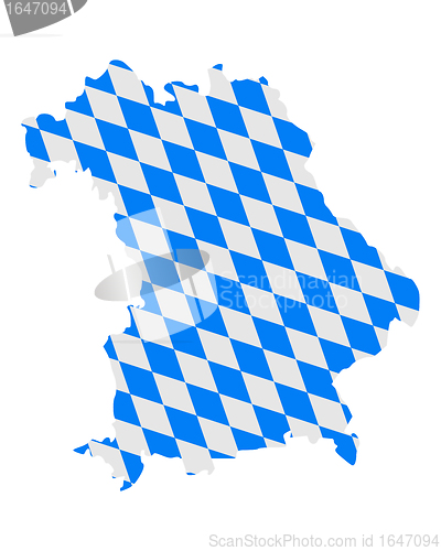 Image of Map and flag of Bavaria