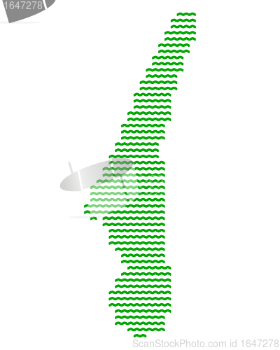 Image of Map of Lake Starnberg, Bavaria