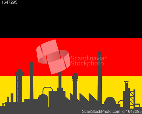 Image of Industry and flag of Germany