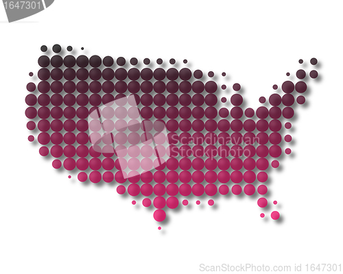 Image of Map of United States of America